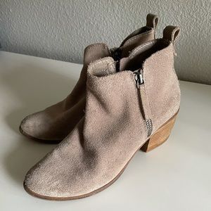 Dolce Vita Nude Suede Booties 7.5